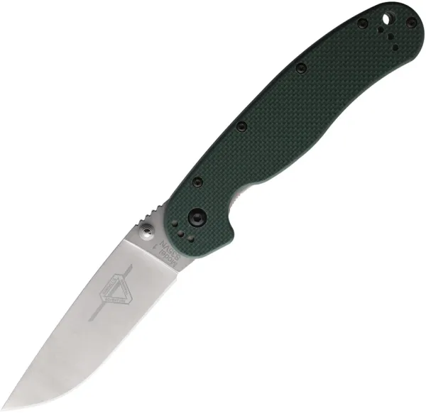 Ontario RAT I Linerlock Green G10 SW knives ON8992