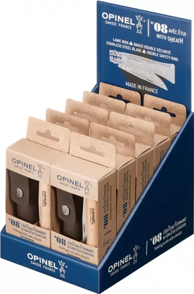 Opinel No 8 Display 10 Piece knives OP01193