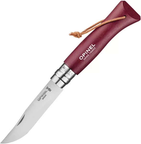 Opinel No 8 Folder Burgundy knives OP02213