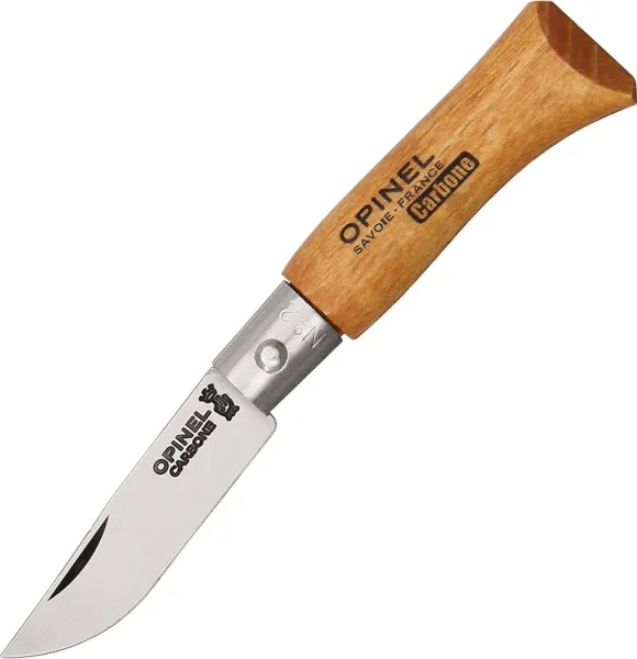 Opinel No 2 Beechwood Carbon knives OP11020