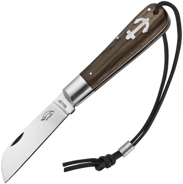 OTTER-Messer Large Anchor Folder Smoked Oak knives OTT172ML