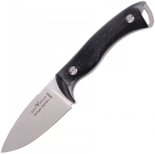 OTTER-Messer Rotwild Milan Black Micarta knives OTTR04BMI