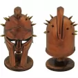 India Made Mini Gladiator Helmet w- Stand knives PA230975