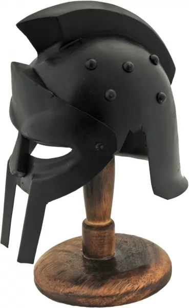 India Made Mini Gladiator Helmet w- Stand knives PA230976