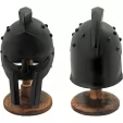 India Made Mini Gladiator Helmet w- Stand knives PA230976