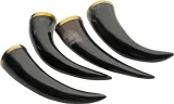 India Made Viking Horn Set w Stand knives PA230990