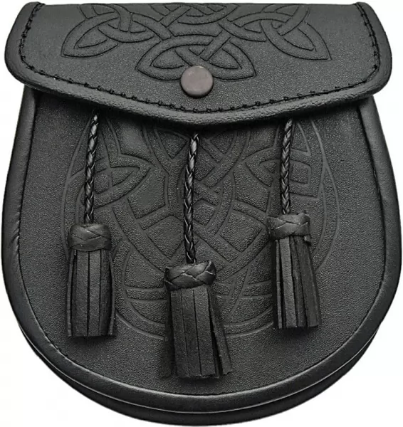 Pakistan Celtic Knot Sporran with Snap knives PA3345