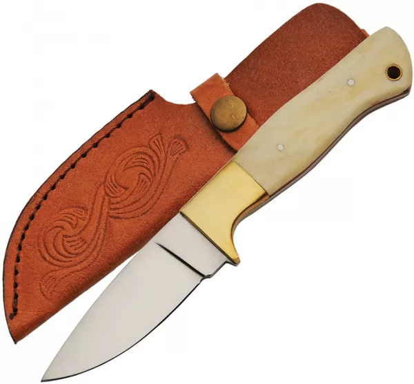 Pakistan Skinner Bone Brass Bolsters knives PA3389