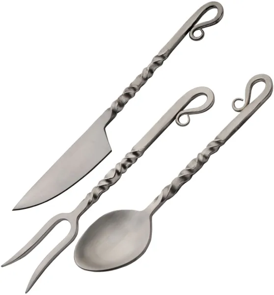Pakistan Twisted Utensil Set 3PC Satin knives PA4464