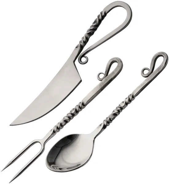 Pakistan Twisted Utensil Set 3PC Mirror knives PA4465
