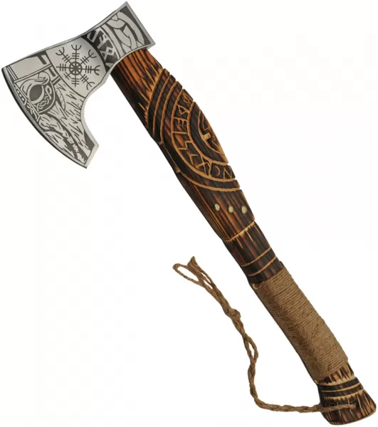 Pakistan Etched Viking Axe knives PA882469