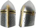India Made Silver Crusader Helmet - PA910974SL