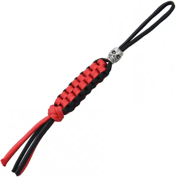 Parachute Cord Lanyard Black-Red PDBRDC
