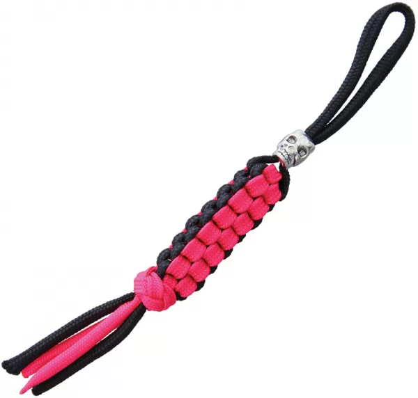 Parachute Cord Lanyard Black-Pink Chrome PDPLBPC