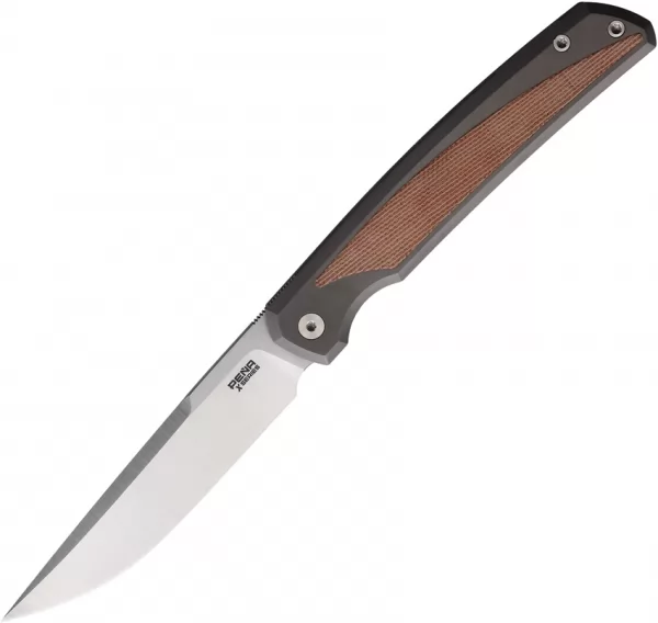 Pena Knives Sicario Framelock Brown Mic PE47