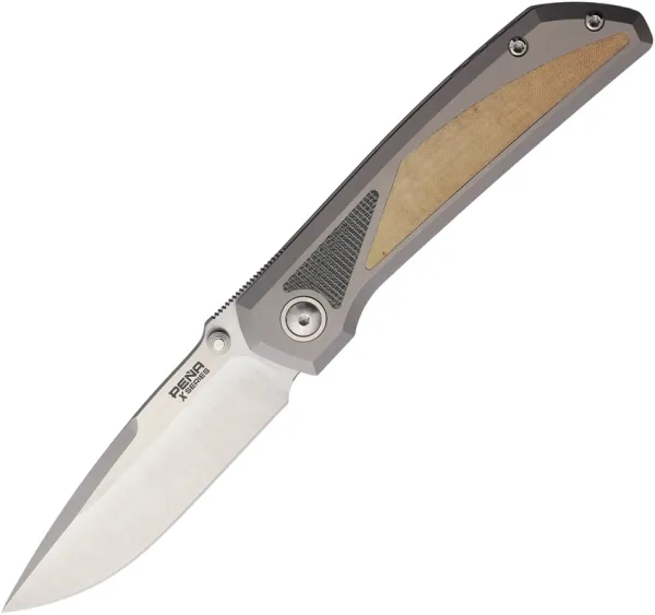 Pena Knives Mula Framelock DP Wht-Blk Mic PE69