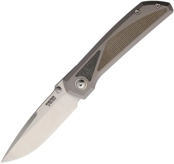 Pena Knives Mula Framelock Grn-Blk Mic PE74