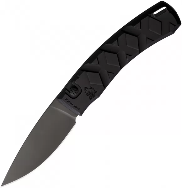 Piranha Knives Auto X Button Lock Black PKCP14BKT