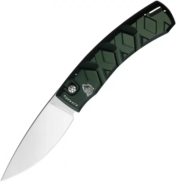 Piranha Knives Auto X Button Lock Green PKCP14G