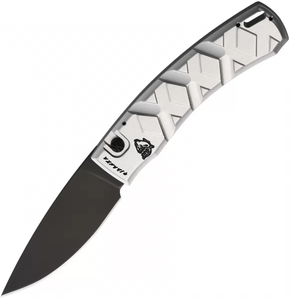 Piranha Knives Auto X Button Lock Silver PKCP14ST