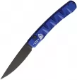 Piranha Knives Auto Virus Button Lock Blue - PKCP15BT
