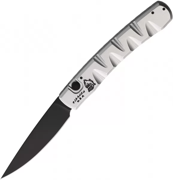 Piranha Knives Auto Virus Button Lock Slvr PKCP15ST