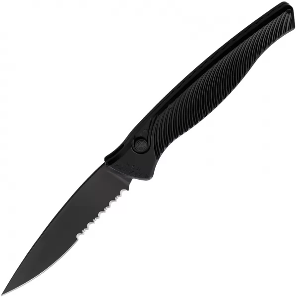 Piranha Knives Auto DNA Button Lock Black PKCP16BKTS