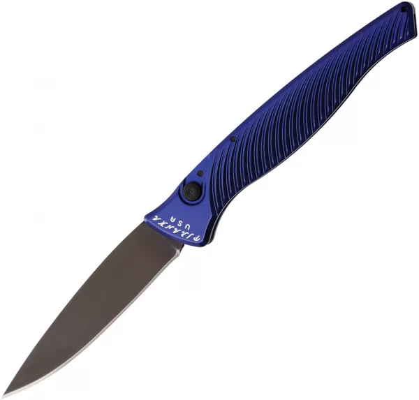 Piranha Knives Auto DNA Button Lock Blue PKCP16BT