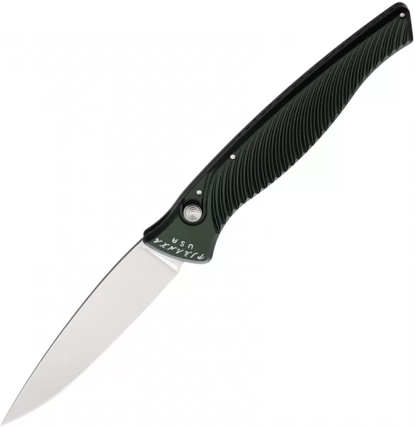 Piranha Knives Auto DNA Button Lock Green PKCP16G
