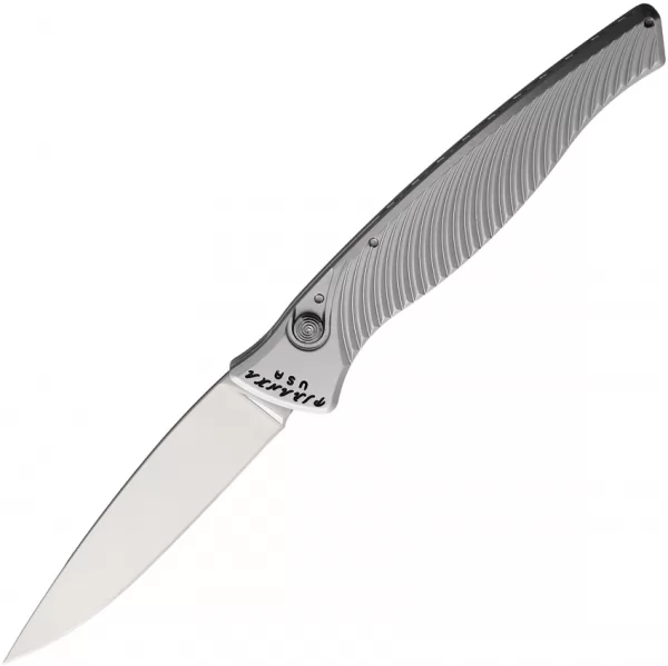 Piranha Knives Auto DNA Button Lock Silver PKCP16S