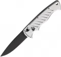 Piranha Knives Auto Pocket Button Lock Silver - PKCP1ST