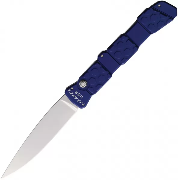Piranha Knives Auto 21 Button Lock Blue PKCP21B