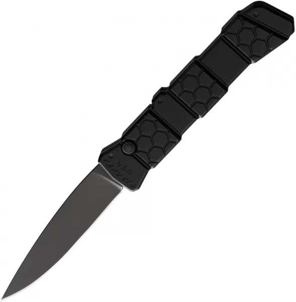 Piranha Knives Auto 21 Button Lock Black PKCP21BKT
