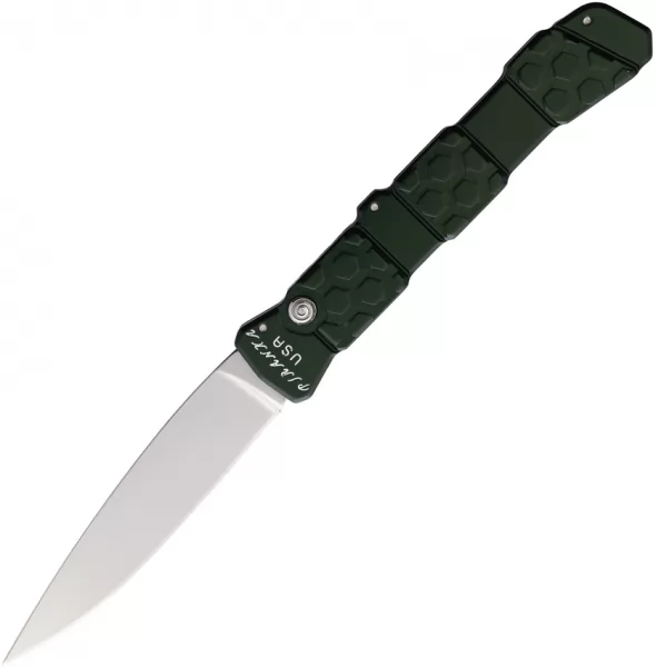 Piranha Knives Auto 21 Button Lock Green PKCP21G