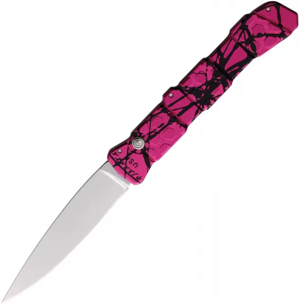 Piranha Knives Auto 21 Button Lock Pink PKCP21PK