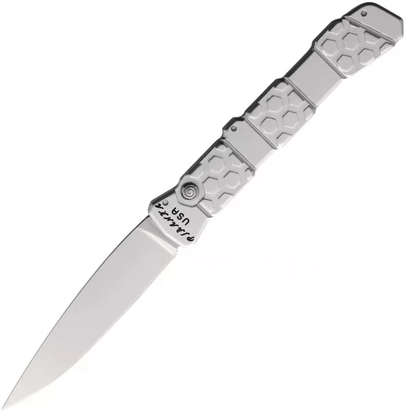 Piranha Knives Auto 21 Button Lock Silver PKCP21S