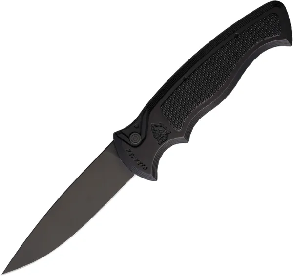 Piranha Knives Auto Velocity Button Lock Blk PKCP26BKT