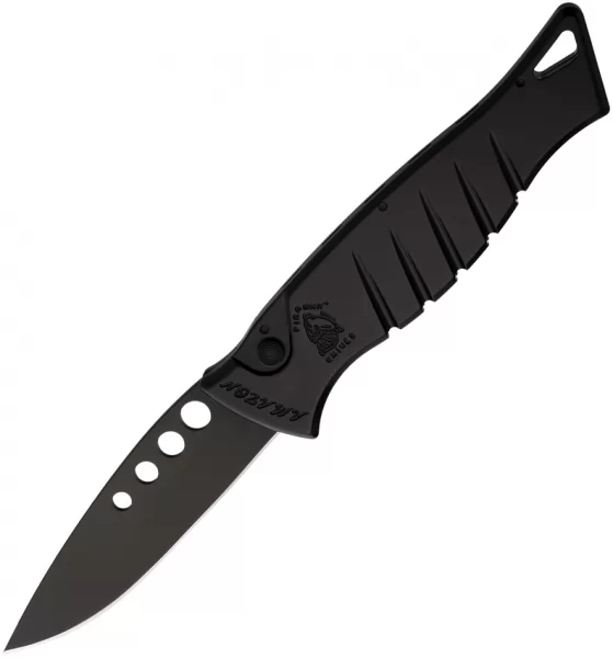 Piranha Knives Auto Amazon Button Lock Blk PKCP3BKT