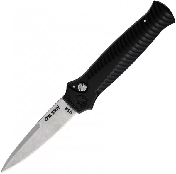 Piranha Knives Auto Miniguard Button Lock PKCP7BK