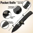 Patriot Tactical Shadowhawk Linerlock Black PTCSHBK