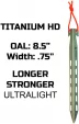 Pathfinder Titanium Tent Stake Set 8pc PTH208