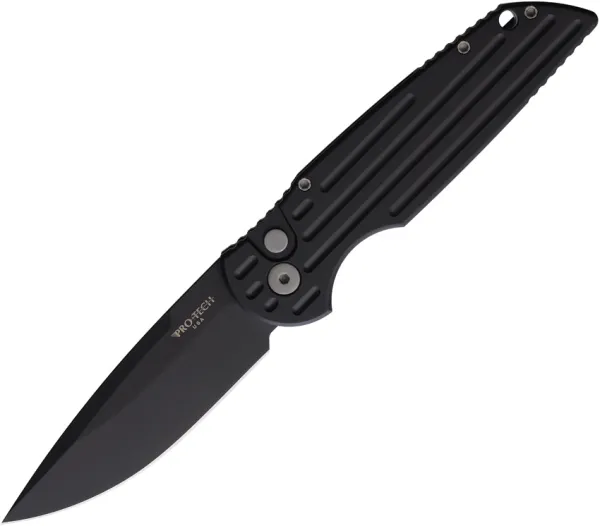 Pro Tech Auto TR3 Button Lock Mag Blk knives PTKTR3BTMC