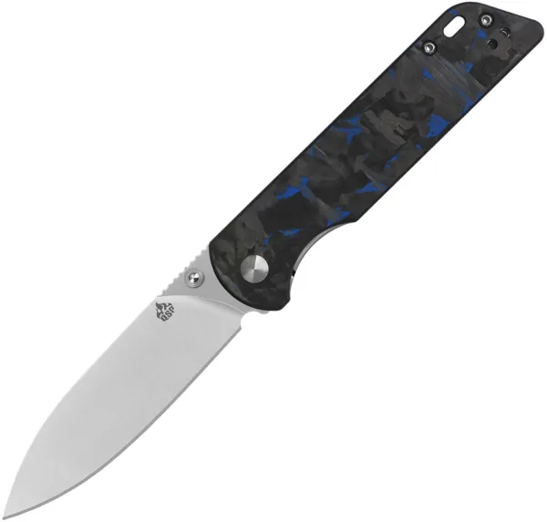 QSP Knife Parrot Linerlock V2 Blue CF QS102V2H