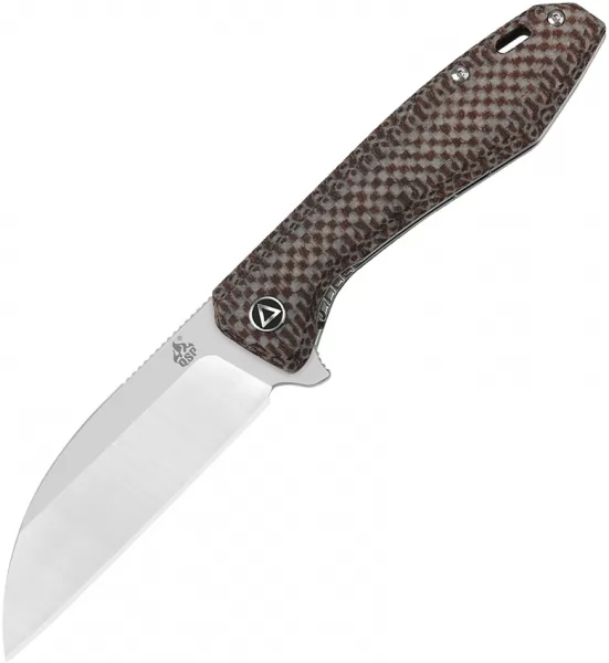 QSP Knife Pelican Linerlock Brown Satin QS118A2