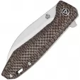 QSP Knife Pelican Linerlock Brown Satin QS118A2