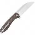 QSP Knife Pelican Linerlock Brown Satin QS118A2