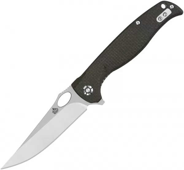 QSP Knife Gavial Linerlock Brown Micarta QS126D1