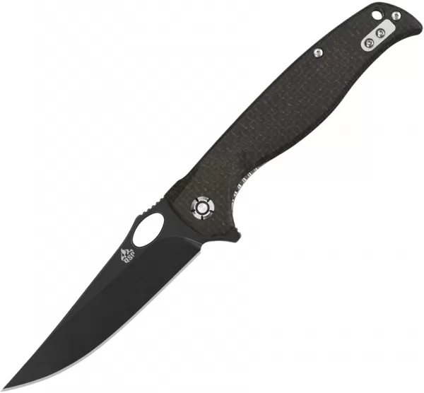 QSP Knife Gavial Linerlock Brown Micarta QS126D2