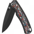 QSP Knife Puffin Framelock Titanium QS127G2