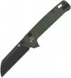 QSP Knife Penguin Button Lock Blk Green - QS130BLC2